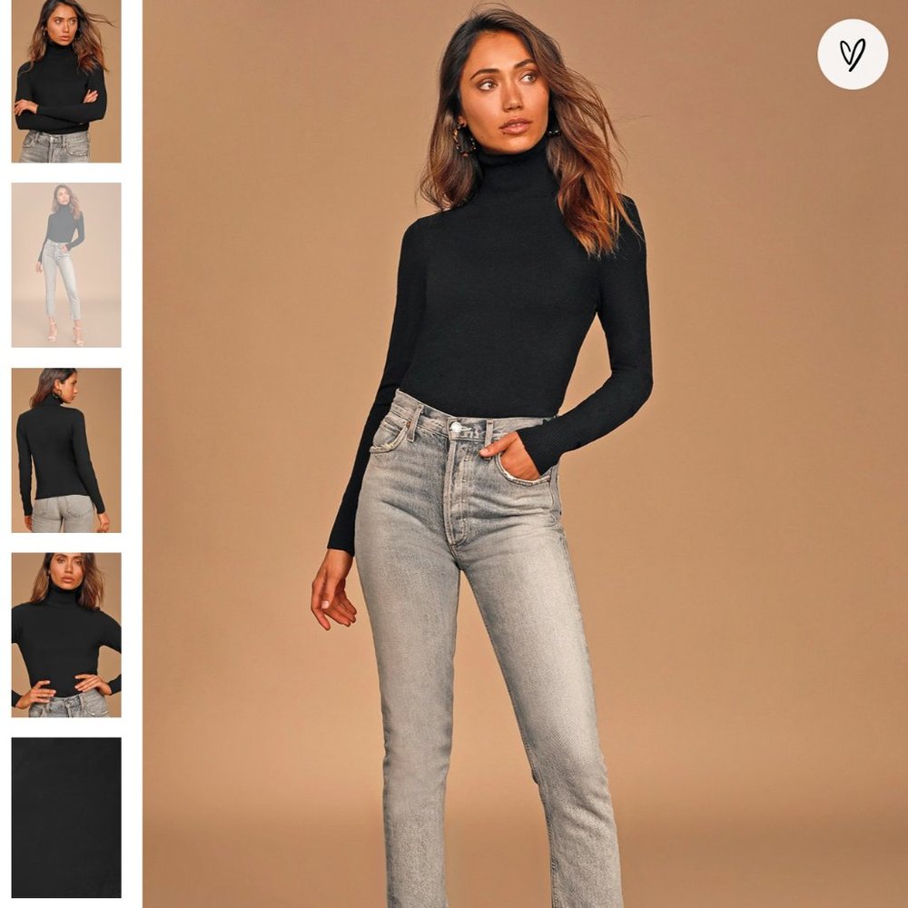 Comin' Up Cozy Black Turtleneck Sweater - XL